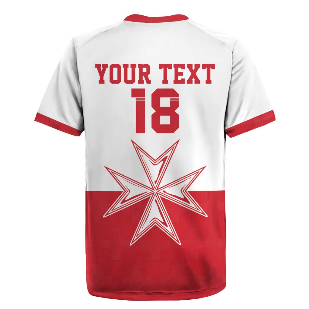 Custom Malta Football Rugby Jersey Tim nazzjonali tal-futbol ta Malta