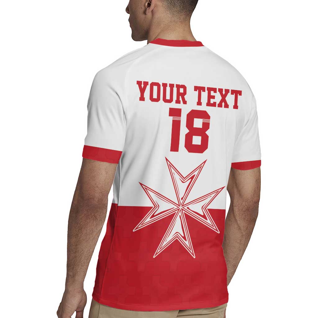 Custom Malta Football Rugby Jersey Tim nazzjonali tal-futbol ta Malta