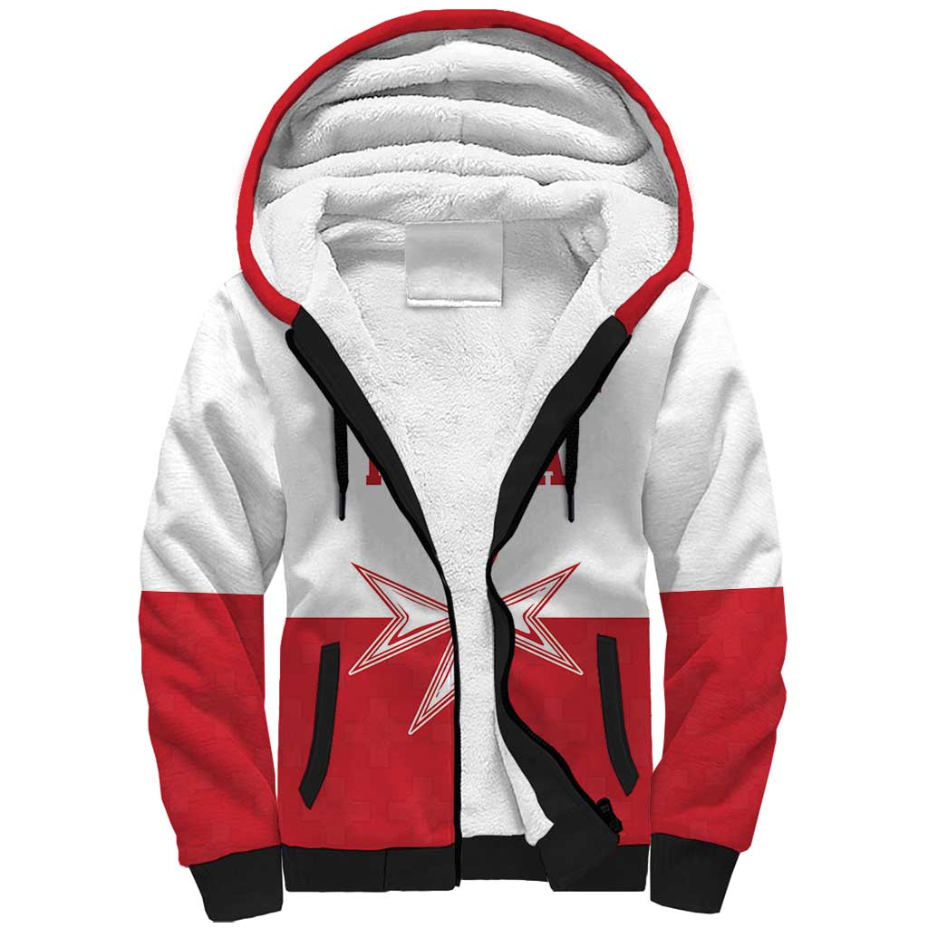 Custom Malta Football Sherpa Hoodie Tim nazzjonali tal-futbol ta Malta