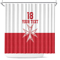Custom Malta Football Shower Curtain Tim nazzjonali tal-futbol ta Malta