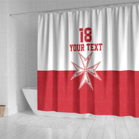 Custom Malta Football Shower Curtain Tim nazzjonali tal-futbol ta Malta