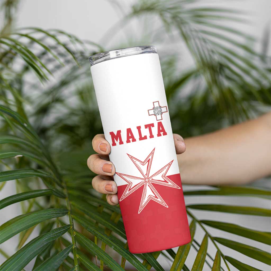 Custom Malta Football Skinny Tumbler Tim nazzjonali tal-futbol ta Malta