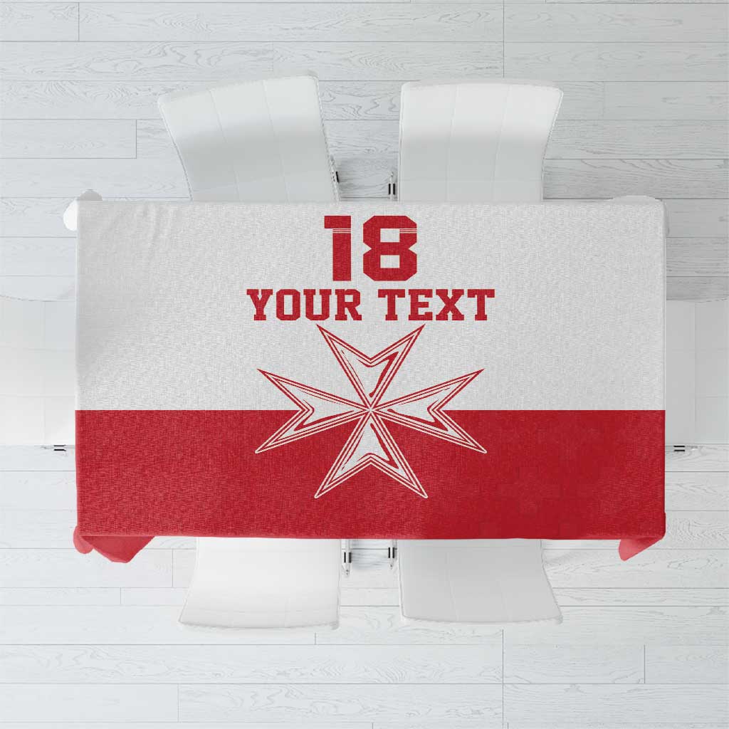 Custom Malta Football Tablecloth Tim nazzjonali tal-futbol ta Malta