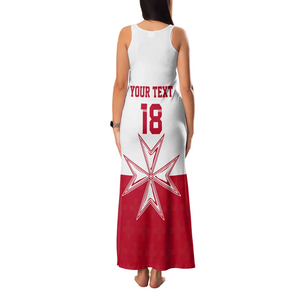 Custom Malta Football Tank Maxi Dress Tim nazzjonali tal-futbol ta Malta