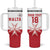 Custom Malta Football Tumbler With Handle Tim nazzjonali tal-futbol ta Malta