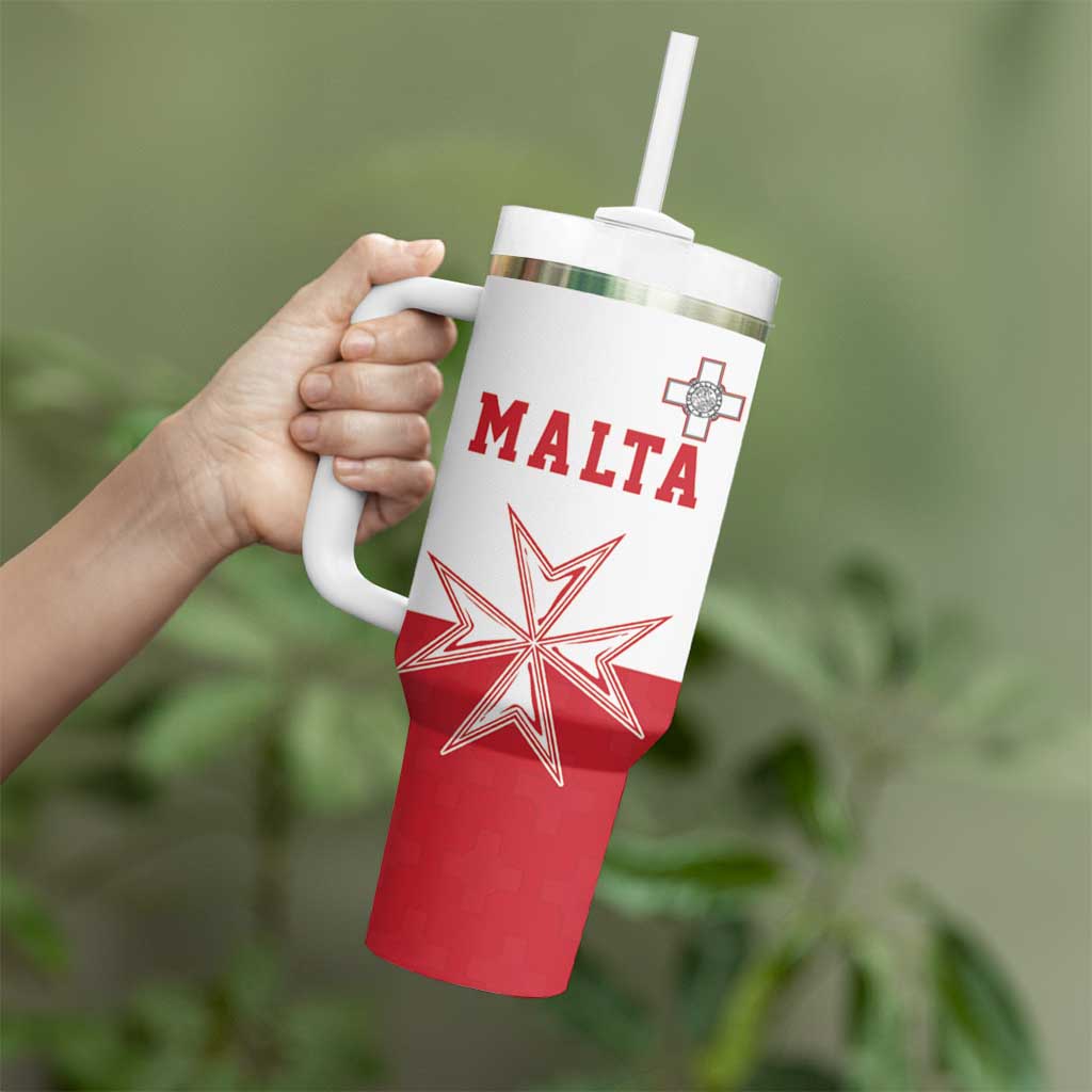 Custom Malta Football Tumbler With Handle Tim nazzjonali tal-futbol ta Malta
