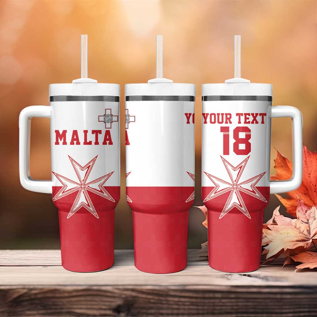 Custom Malta Football Tumbler With Handle Tim nazzjonali tal-futbol ta Malta