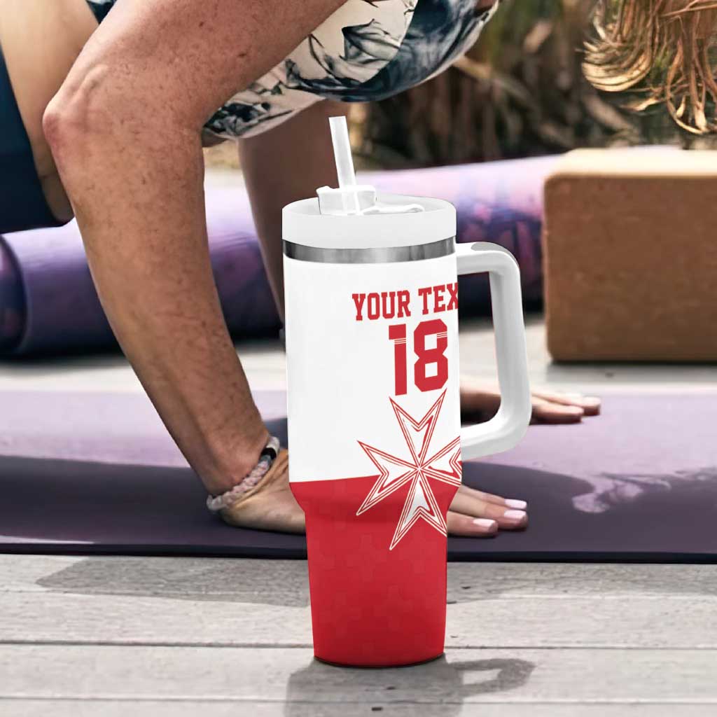 Custom Malta Football Tumbler With Handle Tim nazzjonali tal-futbol ta Malta
