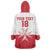 Custom Malta Football Wearable Blanket Hoodie Tim nazzjonali tal-futbol ta Malta