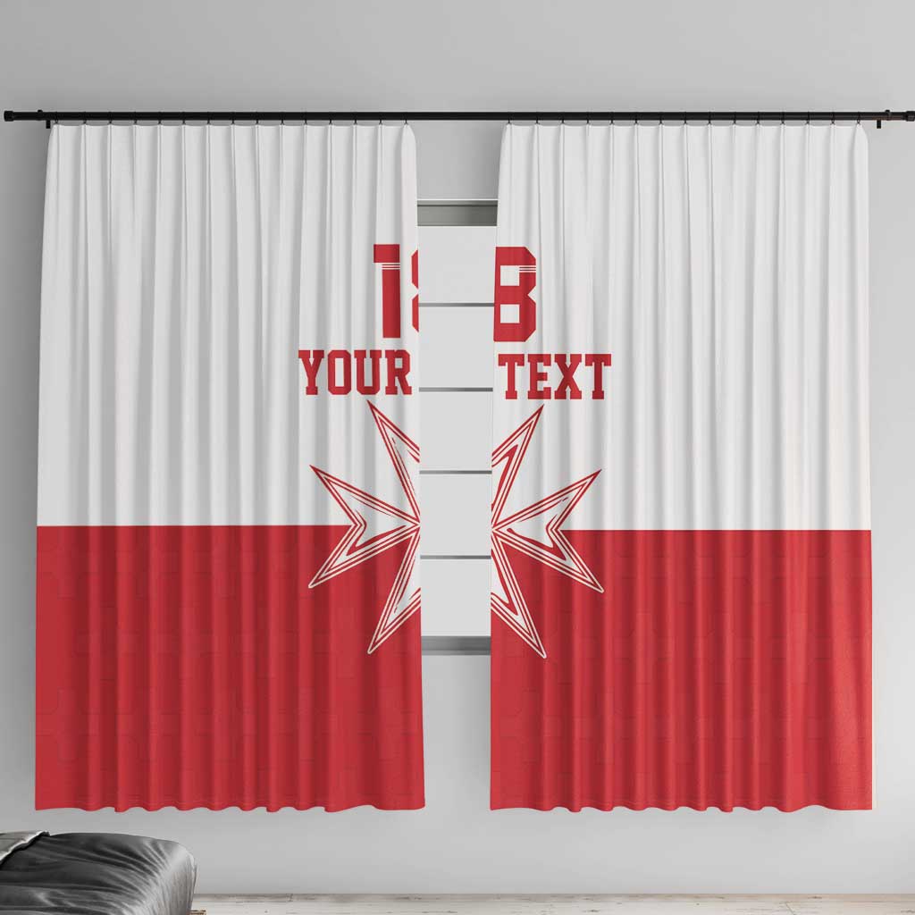 Custom Malta Football Window Curtain Tim nazzjonali tal-futbol ta Malta