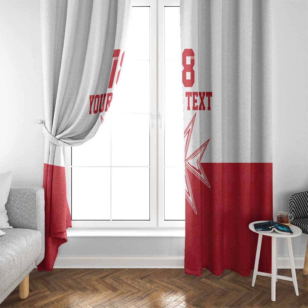 Custom Malta Football Window Curtain Tim nazzjonali tal-futbol ta Malta