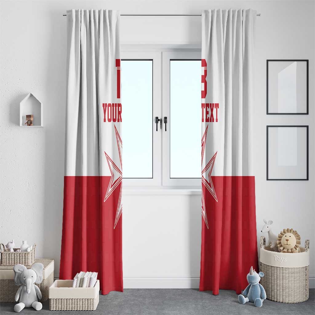 Custom Malta Football Window Curtain Tim nazzjonali tal-futbol ta Malta