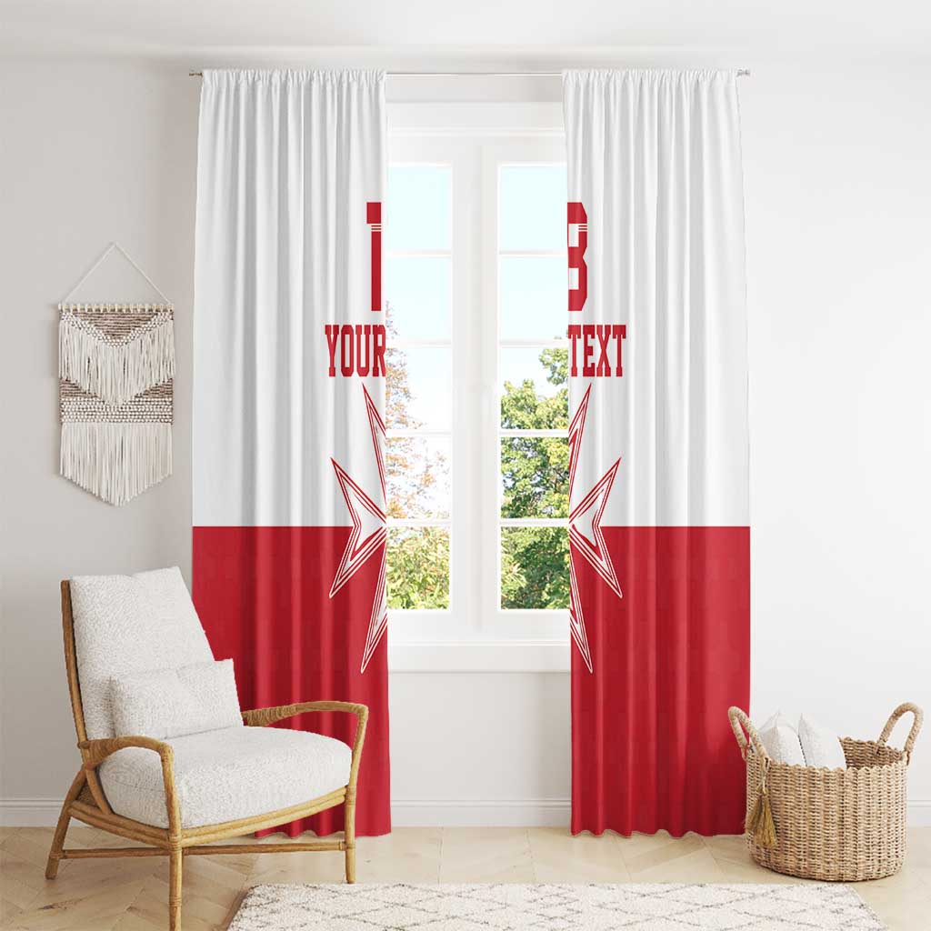 Custom Malta Football Window Curtain Tim nazzjonali tal-futbol ta Malta