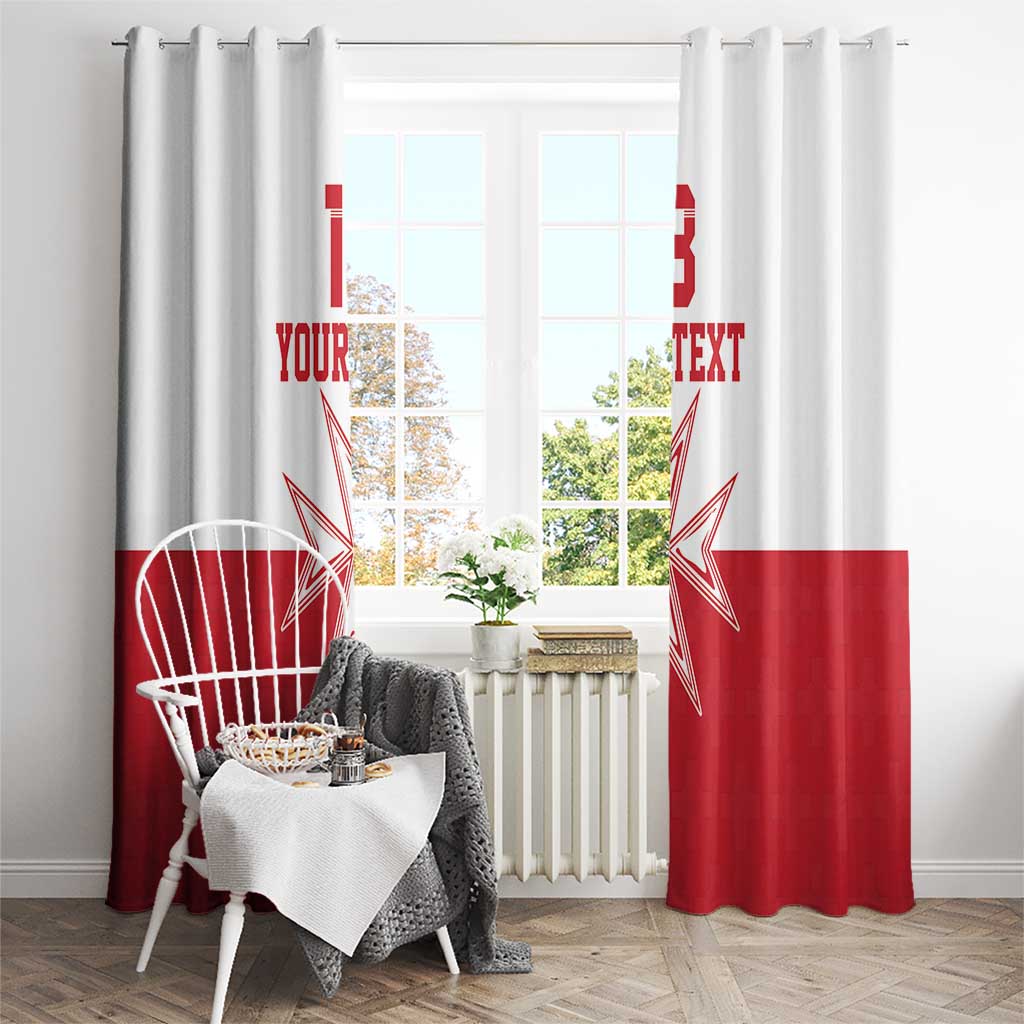 Custom Malta Football Window Curtain Tim nazzjonali tal-futbol ta Malta