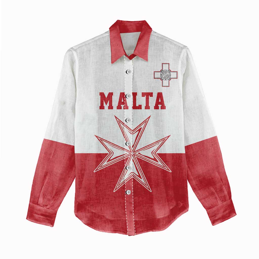 Custom Malta Football Women Casual Shirt Tim nazzjonali tal-futbol ta Malta