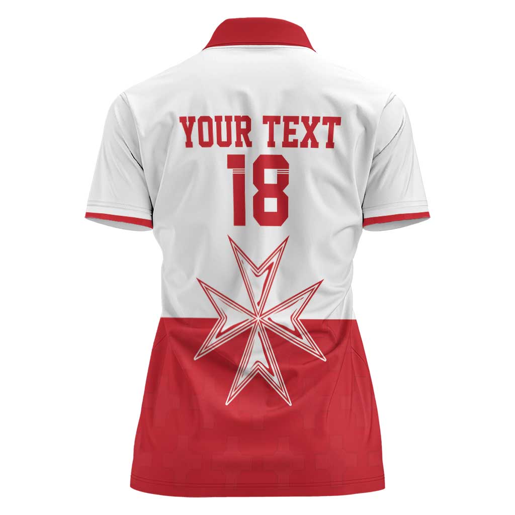 Custom Malta Football Women Polo Shirt Tim nazzjonali tal-futbol ta Malta