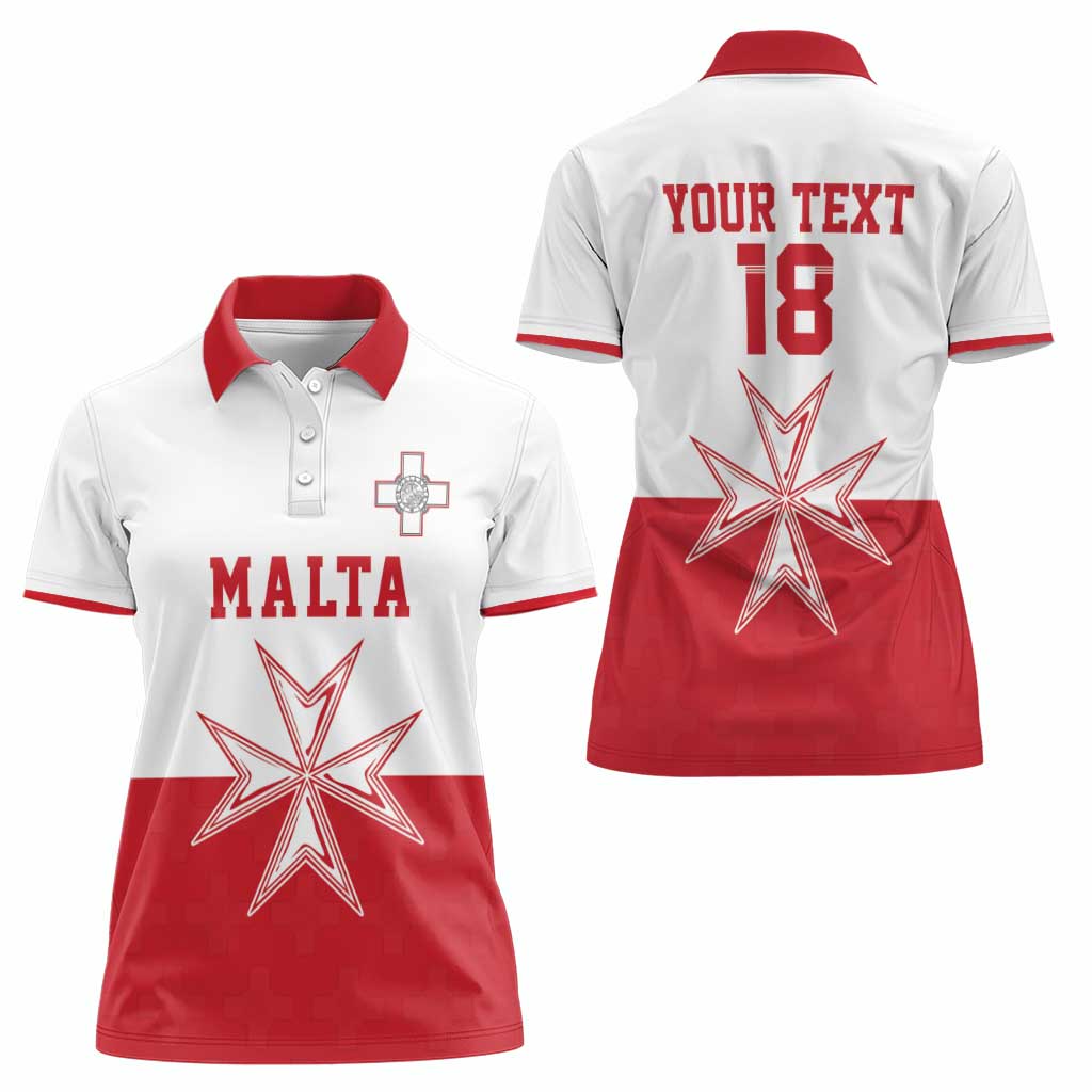 Custom Malta Football Women Polo Shirt Tim nazzjonali tal-futbol ta Malta