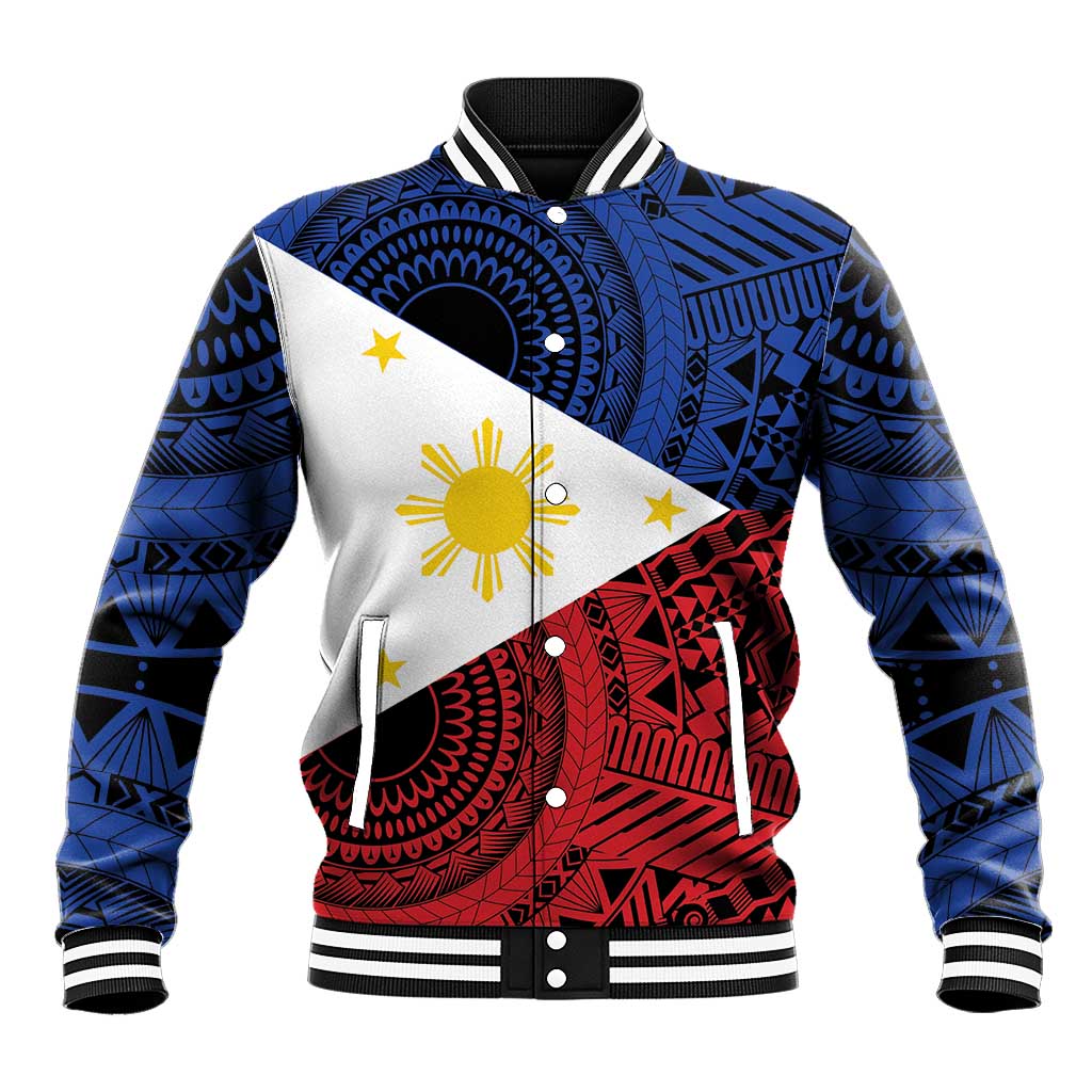 Philippines National Flag Day Baseball Jacket Filipino Tribal Pattern