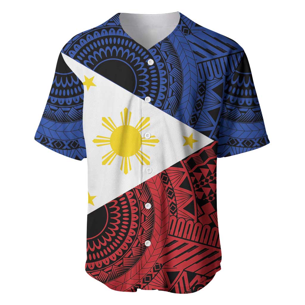 Philippines National Flag Day Baseball Jersey Filipino Tribal Pattern