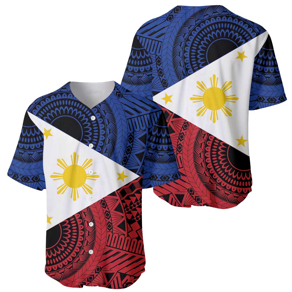 Philippines National Flag Day Baseball Jersey Filipino Tribal Pattern