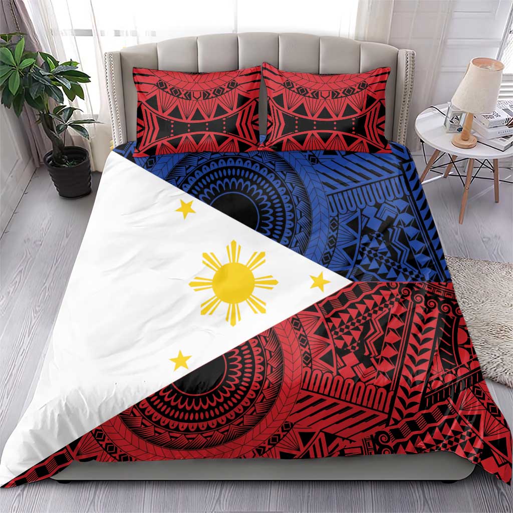 Philippines National Flag Day Bedding Set Filipino Tribal Pattern
