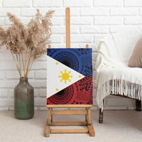 Philippines National Flag Day Canvas Wall Art Filipino Tribal Pattern