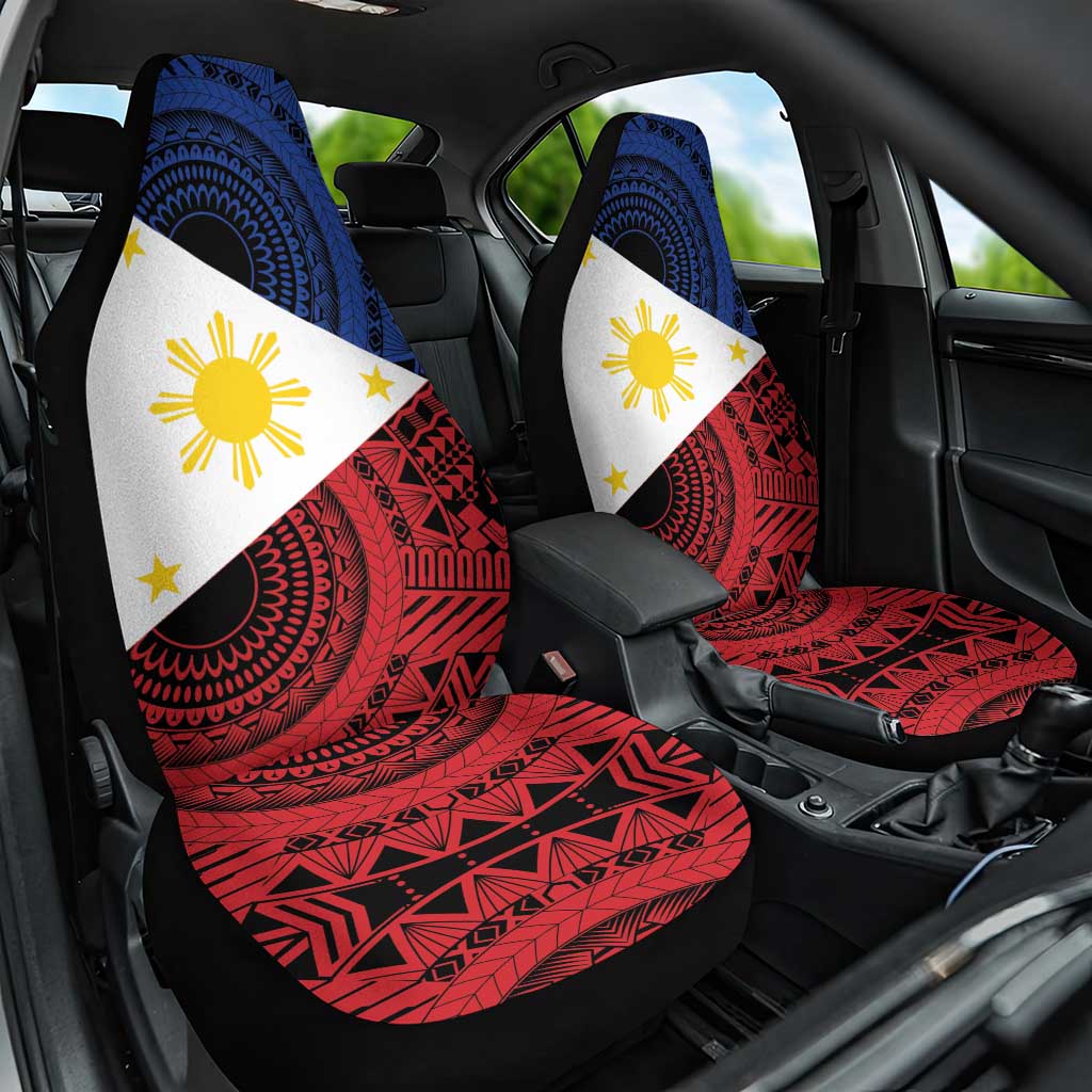Philippines National Flag Day Car Seat Cover Filipino Tribal Pattern
