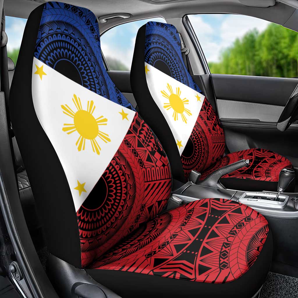 Philippines National Flag Day Car Seat Cover Filipino Tribal Pattern