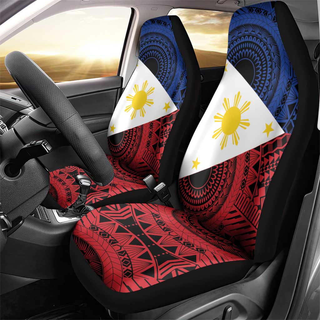 Philippines National Flag Day Car Seat Cover Filipino Tribal Pattern