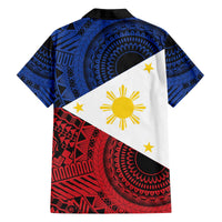 Philippines National Flag Day Family Matching Off The Shoulder Long Sleeve Dress and Hawaiian Shirt Filipino Tribal Pattern