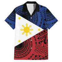 Philippines National Flag Day Family Matching Off Shoulder Maxi Dress and Hawaiian Shirt Filipino Tribal Pattern
