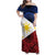 Philippines National Flag Day Family Matching Off Shoulder Maxi Dress and Hawaiian Shirt Filipino Tribal Pattern