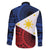Philippines National Flag Day Family Matching Short Sleeve Bodycon Dress and Hawaiian Shirt Filipino Tribal Pattern