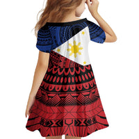 Philippines National Flag Day Family Matching Summer Maxi Dress and Hawaiian Shirt Filipino Tribal Pattern