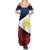 Philippines National Flag Day Family Matching Summer Maxi Dress and Hawaiian Shirt Filipino Tribal Pattern
