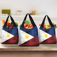 Philippines National Flag Day Grocery Bag Filipino Tribal Pattern