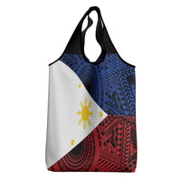 Philippines National Flag Day Grocery Bag Filipino Tribal Pattern