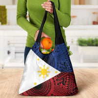 Philippines National Flag Day Grocery Bag Filipino Tribal Pattern