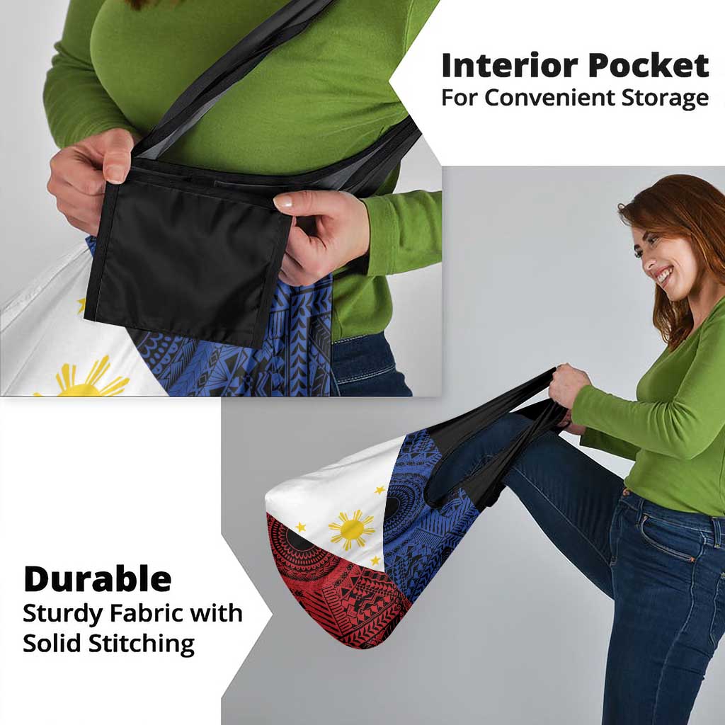 Philippines National Flag Day Grocery Bag Filipino Tribal Pattern