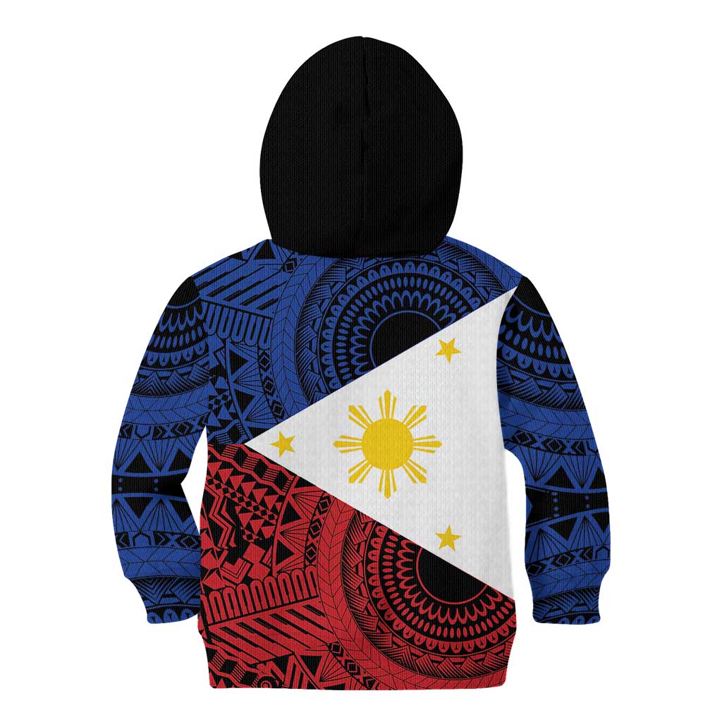 Philippines National Flag Day Kid Hoodie Filipino Tribal Pattern