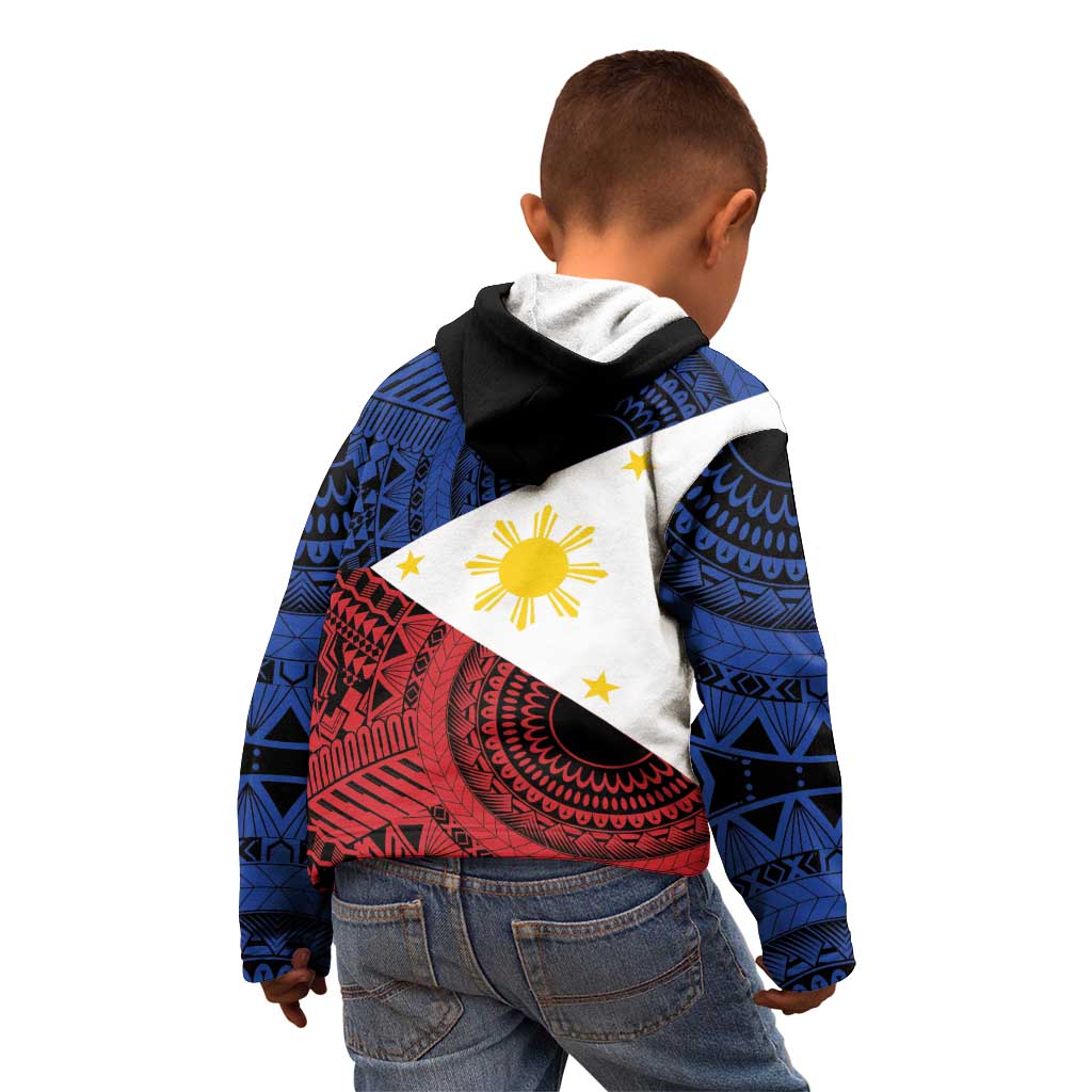 Philippines National Flag Day Kid Hoodie Filipino Tribal Pattern