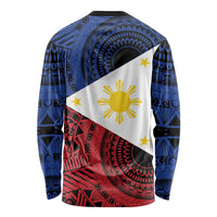 Philippines National Flag Day Long Sleeve Shirt Filipino Tribal Pattern