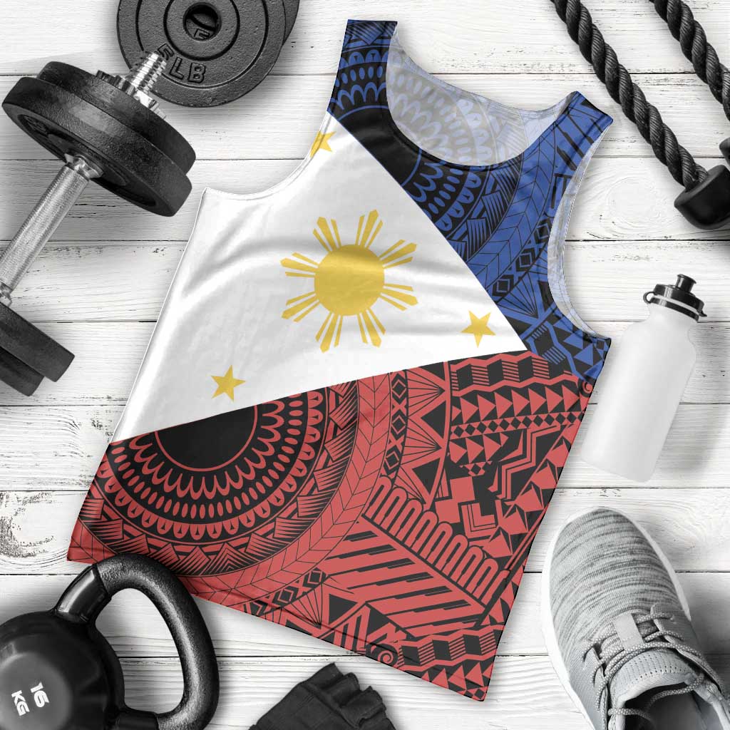Philippines National Flag Day Men Tank Top Filipino Tribal Pattern