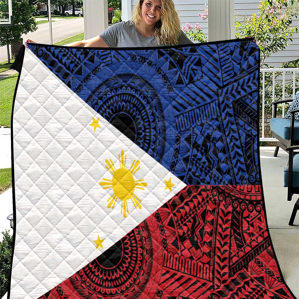 Philippines National Flag Day Quilt Filipino Tribal Pattern