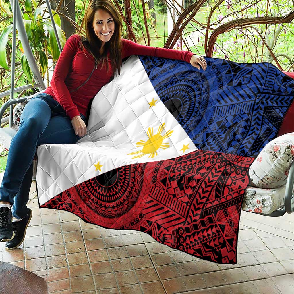Philippines National Flag Day Quilt Filipino Tribal Pattern