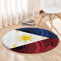 Philippines National Flag Day Round Carpet Filipino Tribal Pattern