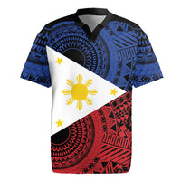 Philippines National Flag Day Rugby Jersey Filipino Tribal Pattern
