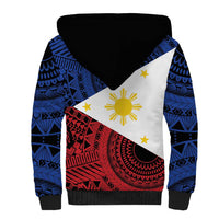 Philippines National Flag Day Sherpa Hoodie Filipino Tribal Pattern