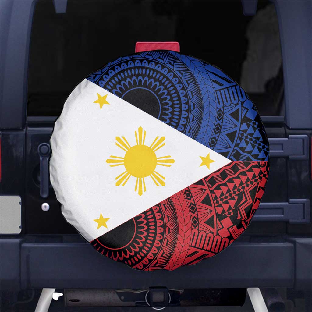 Philippines National Flag Day Spare Tire Cover Filipino Tribal Pattern