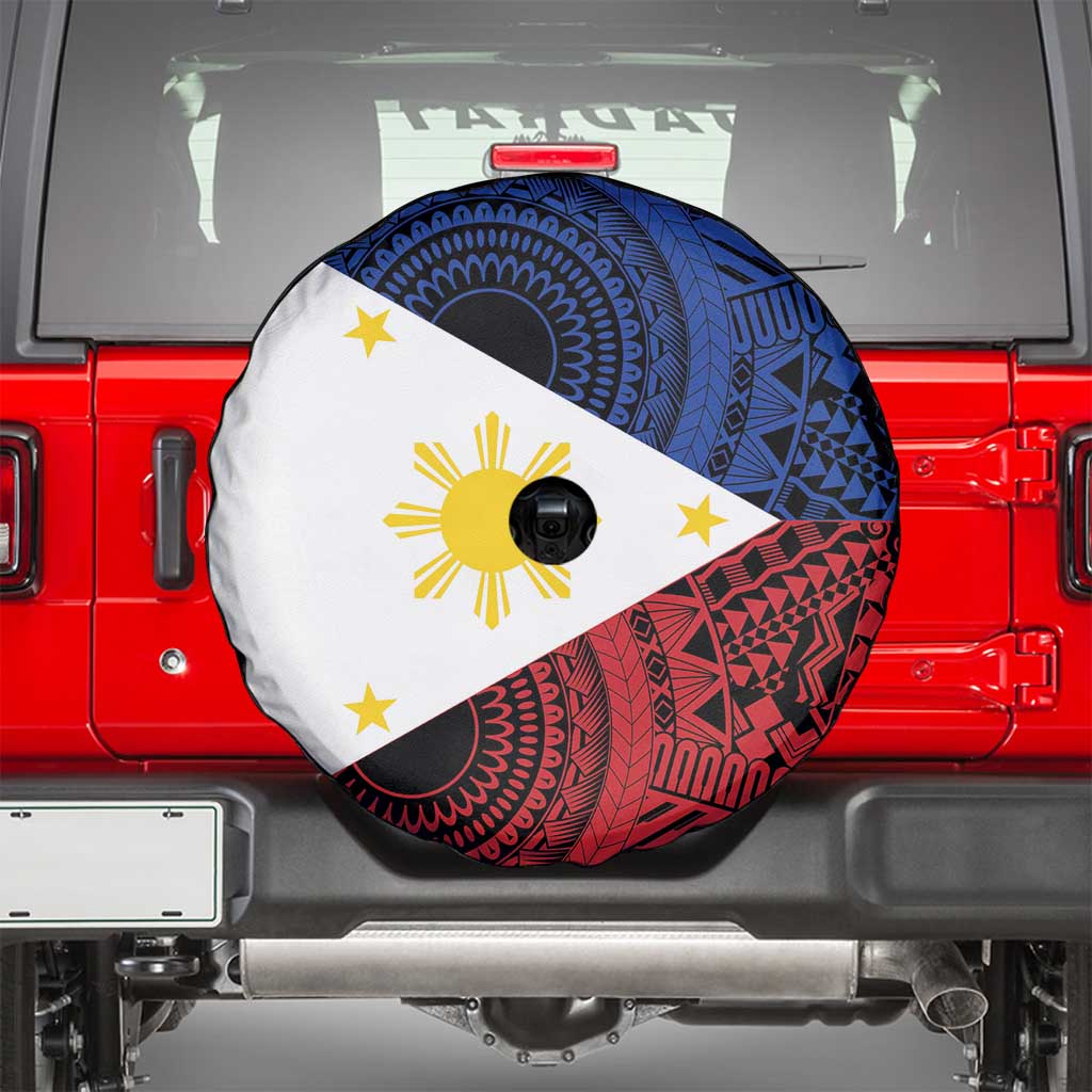 Philippines National Flag Day Spare Tire Cover Filipino Tribal Pattern